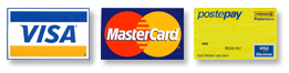 visa, mastercard, postepay carte di credito accettate
